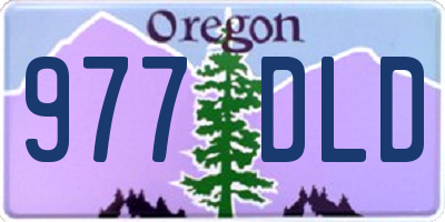 OR license plate 977DLD