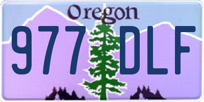 OR license plate 977DLF
