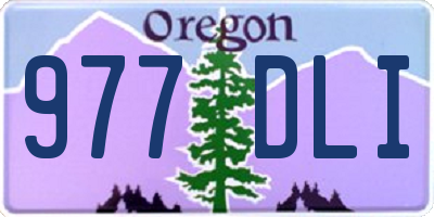 OR license plate 977DLI