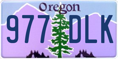 OR license plate 977DLK