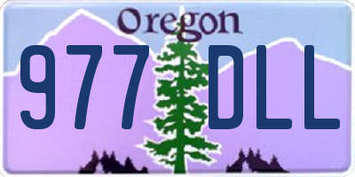 OR license plate 977DLL