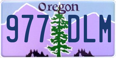 OR license plate 977DLM