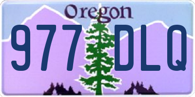 OR license plate 977DLQ