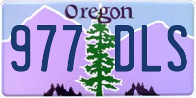 OR license plate 977DLS