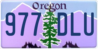 OR license plate 977DLU