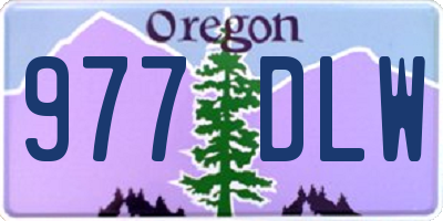 OR license plate 977DLW