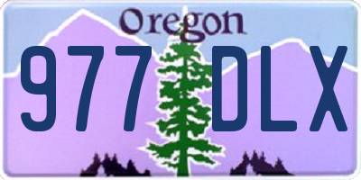 OR license plate 977DLX