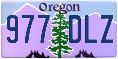 OR license plate 977DLZ