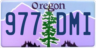 OR license plate 977DMI