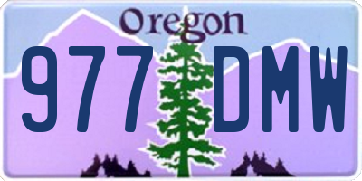 OR license plate 977DMW