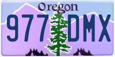 OR license plate 977DMX