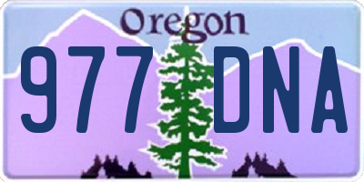 OR license plate 977DNA