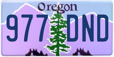 OR license plate 977DND
