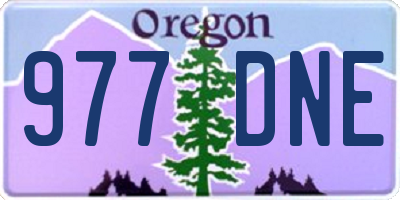 OR license plate 977DNE
