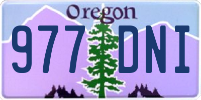 OR license plate 977DNI