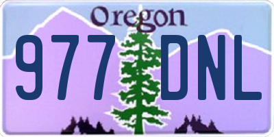 OR license plate 977DNL
