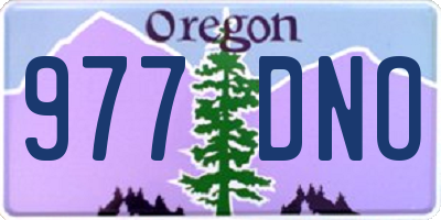 OR license plate 977DNO
