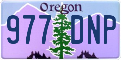 OR license plate 977DNP