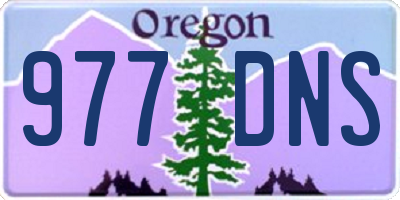 OR license plate 977DNS