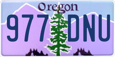OR license plate 977DNU