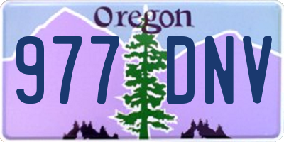 OR license plate 977DNV