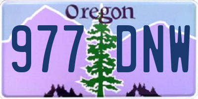 OR license plate 977DNW