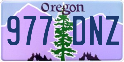 OR license plate 977DNZ