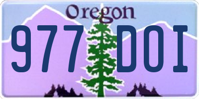 OR license plate 977DOI