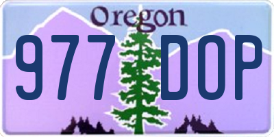 OR license plate 977DOP