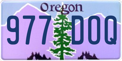 OR license plate 977DOQ