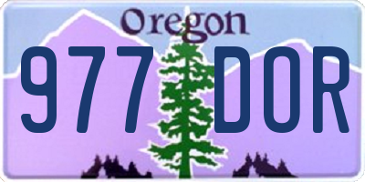 OR license plate 977DOR