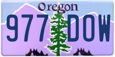 OR license plate 977DOW