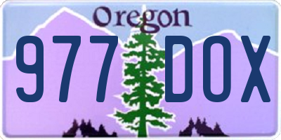 OR license plate 977DOX