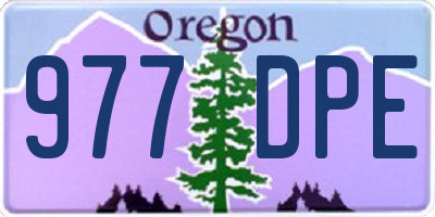 OR license plate 977DPE
