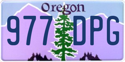 OR license plate 977DPG