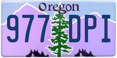 OR license plate 977DPI