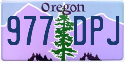OR license plate 977DPJ