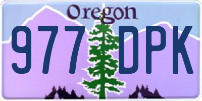OR license plate 977DPK