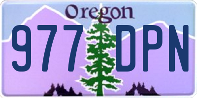 OR license plate 977DPN