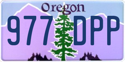 OR license plate 977DPP