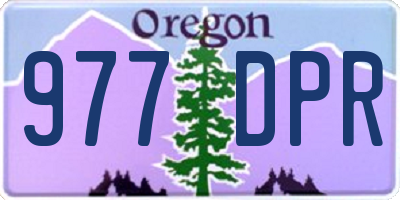 OR license plate 977DPR