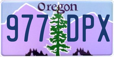 OR license plate 977DPX