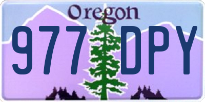 OR license plate 977DPY