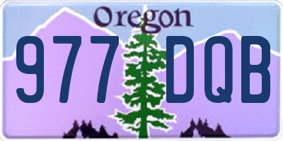 OR license plate 977DQB