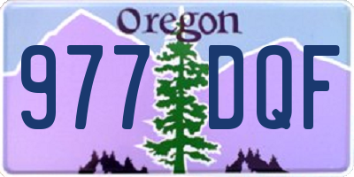 OR license plate 977DQF