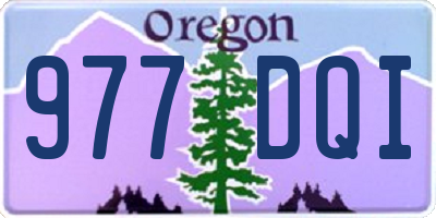 OR license plate 977DQI