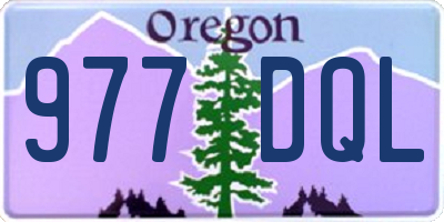 OR license plate 977DQL