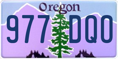 OR license plate 977DQO