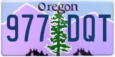 OR license plate 977DQT