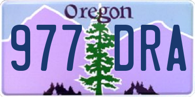 OR license plate 977DRA